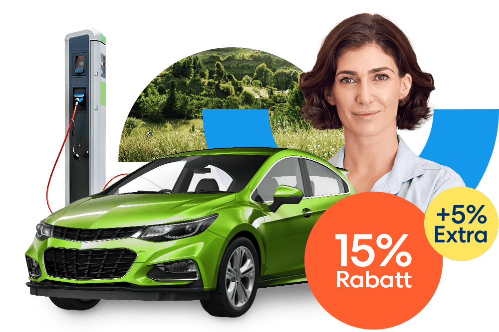 Elektroautoversicherung - Rabattaktion 15% + 5% Extrarabatt