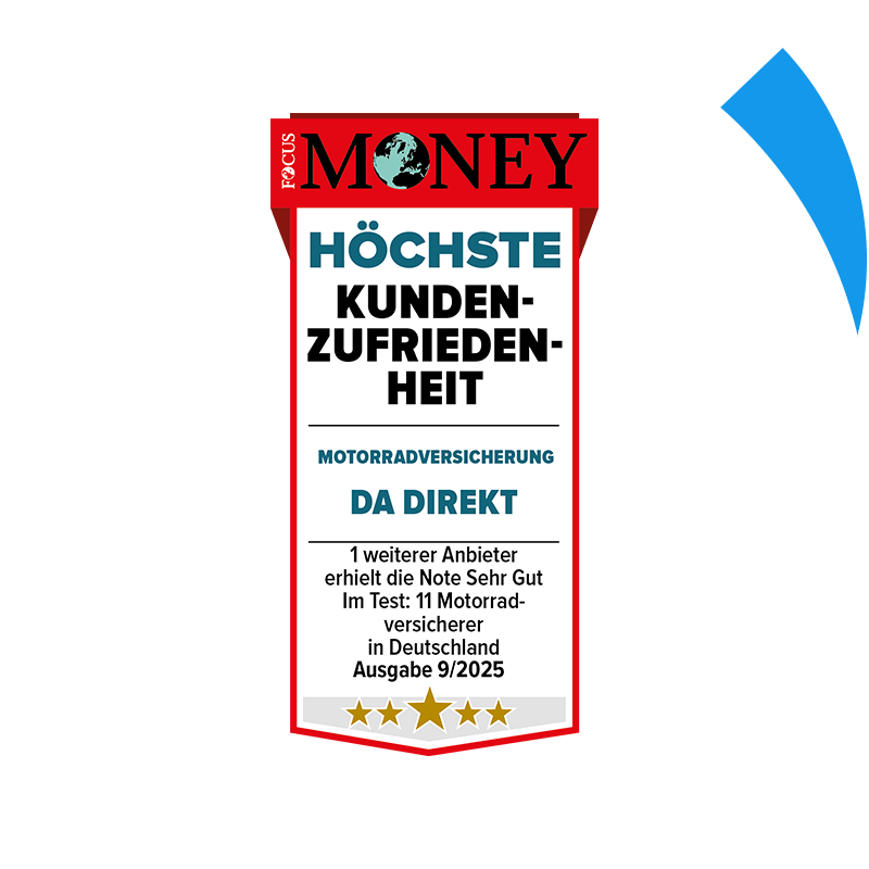 Motorradversicherung ausgezeichnet mit höchster Kundenzufriedenheit Focus Money