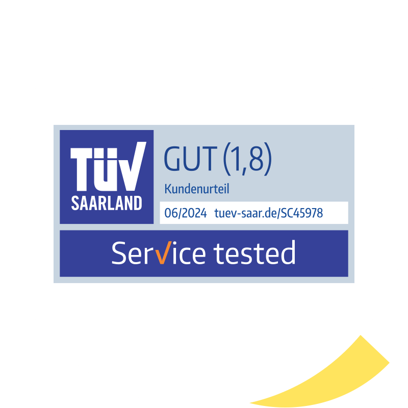 Kfz-Versicherung Test: DA Direkt Service "Gut" laut Kundenurteil im TÜV Saarland 06/2024