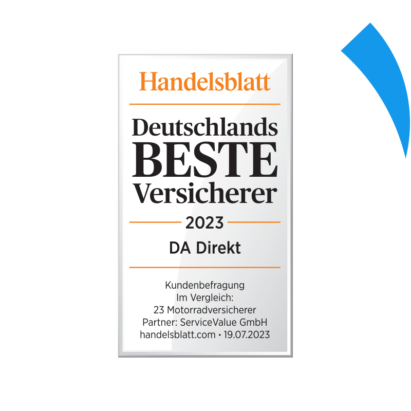 Das Handelsblatt zeichnet DA Direkt mit dem Qualitätssiegel „Deutschlands BESTE Versicherer 2022“ aus