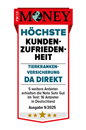 Fokus Money Siegel für die höchste Kundenzufriedenheit bei der DA Direkt Tierkrankenversicherung