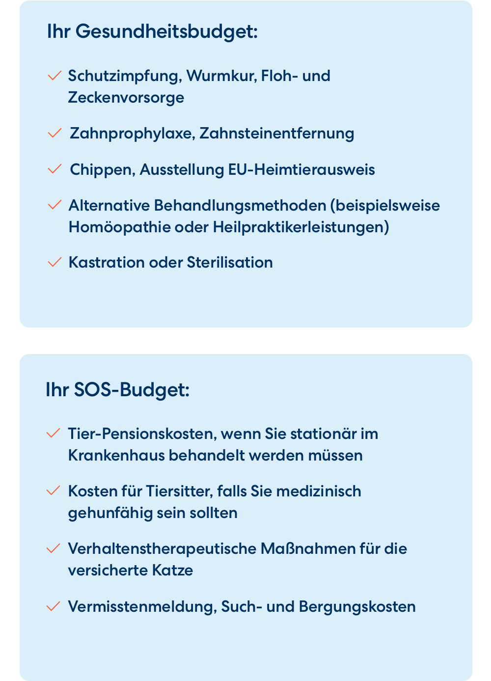 Vorteilsbudgets bei der DA Direkt Tierkrankenversicherung