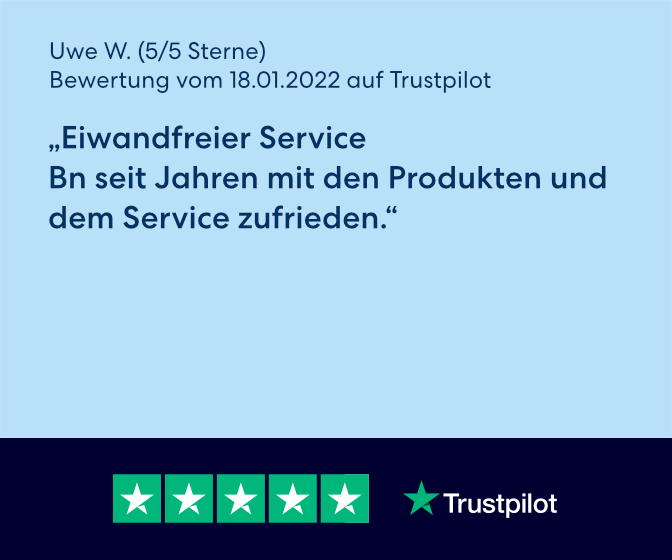 Trustpilot Kundenbewertung von Uwe W.