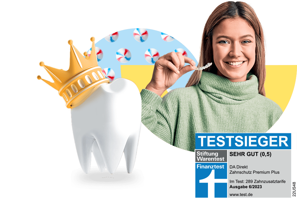 Zahnkorrektur für Erwachsene: Strahlendes Lächeln dank Zahnzusatzversicherung von DA Direkt.