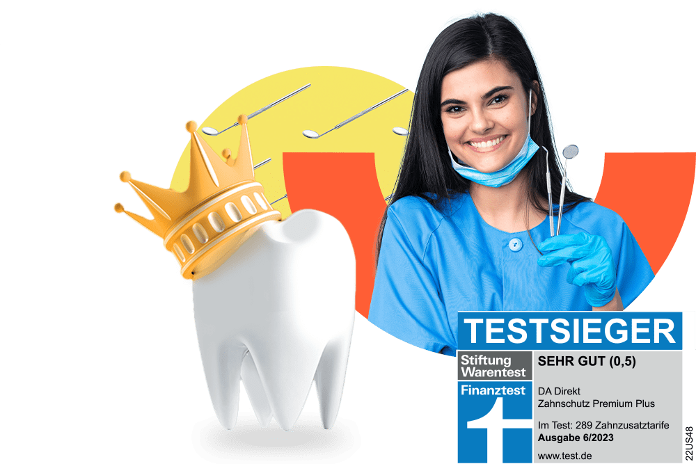 Die Zahnzusatzversicherung von DA Direkt übernimmt Ihre professionelle Zahnreinigung.