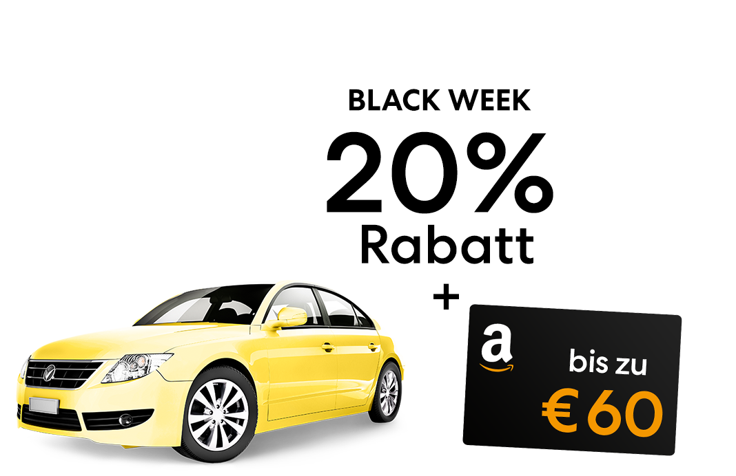 Kfz-Versicherung: 20% Black Week-Rabatt plus Amazon-Gutschein