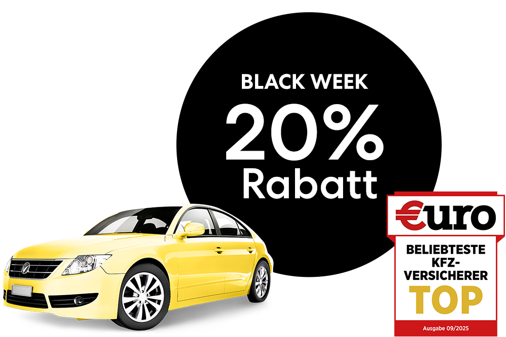 DA Direkt Kfz-Versicherung vom Testsieger: 20% Black Week-Rabatt