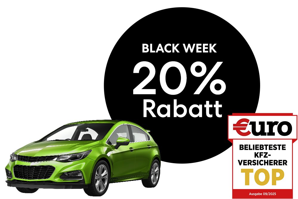 DA Direkt Elektroauto-Versicherung vom Testsieger: 20% Black Week-Rabatt