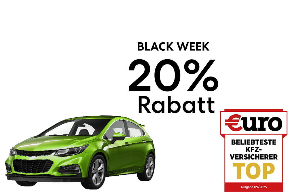 DA Direkt Elektroauto-Versicherung vom Testsieger: 20% Black Week-Rabatt