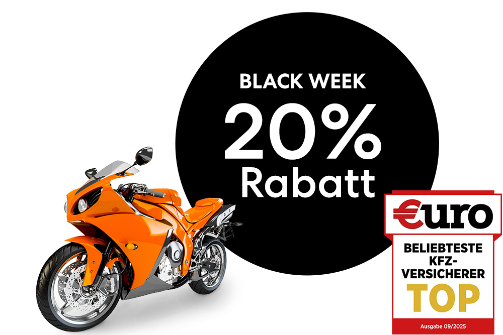 DA Direkt Motorradversicherung : 20% Black Week-Rabatt