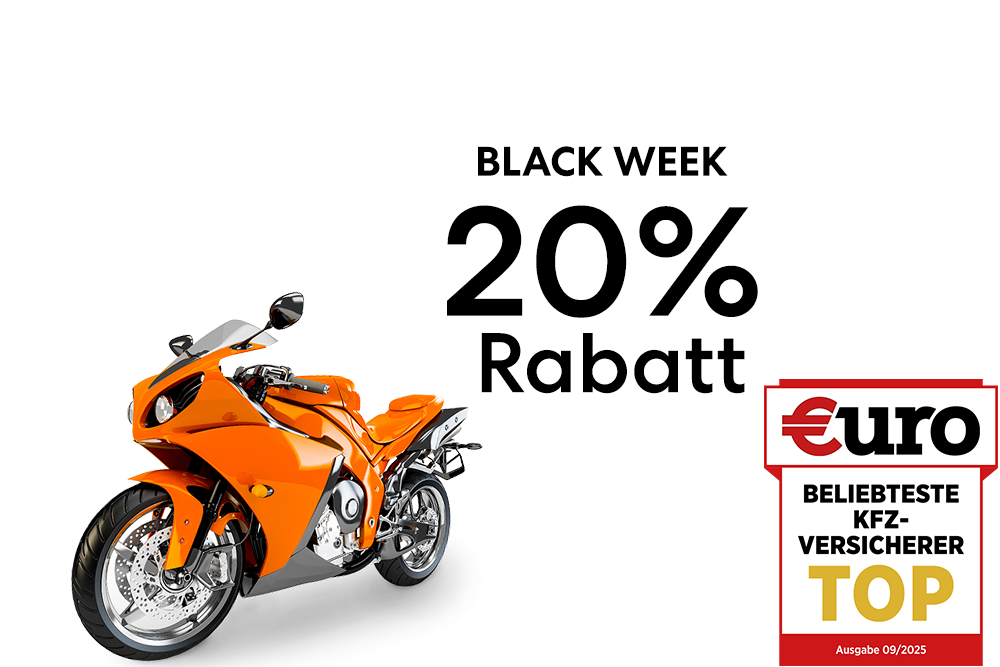 DA Direkt Motorradversicherung : 20% Black Week-Rabatt