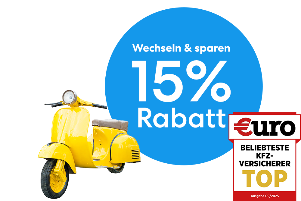 DA Direkt Rollerversicherung: 15% Sonderkuendiger-Rabatt