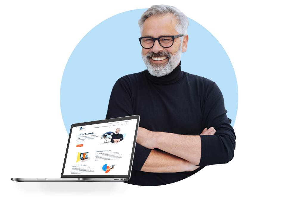 Smartphone mit online Services rund um die Motorradversicherung.