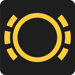 Die Bremsverschleiß-Leuchte (Kreis mit zwei gestrichelten Linien an den Seiten) signalisiert, dass die Bremsbeläge abgenutzt sind.