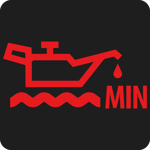 Die Öldruck-Warnleuchte zeigt an, dass der Öldruck im Motor zu niedrig ist.