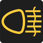 Die Nebelschluss-Leuchte (Lampe mit horizontalen Linien und einer wellenförmigen Linie rechts daneben) zeigt an, dass diese aktiviert ist.