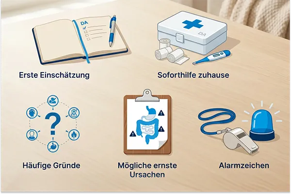 Schaubild aller notwendigen Steps für den Notfall, dass die Katze nicht mehr frisst