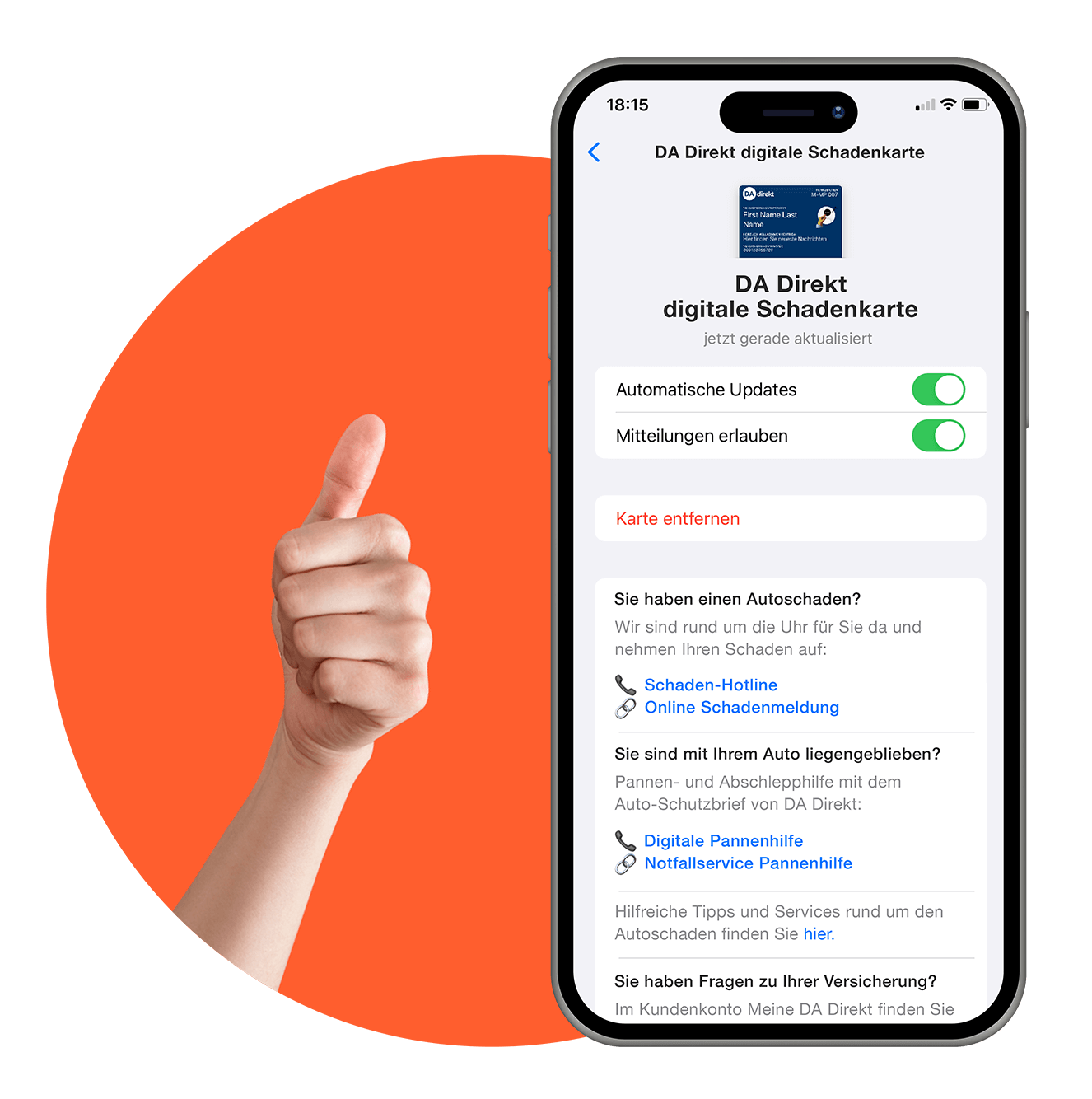 Digitale Schadenkarte mit Online-Services