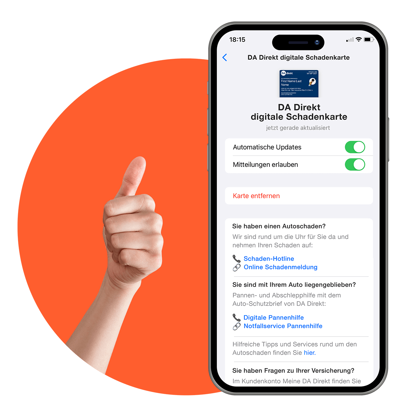 Digitale Schadenkarte mit Online-Services