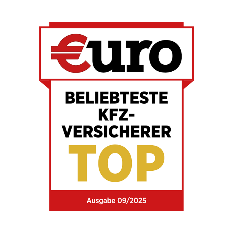 €uro-Magazin Siegel Top-Bewertung: Ausgezeichneter KFZ-Direkt-Versicherer für die DA Direkt Kfz-Versicherung