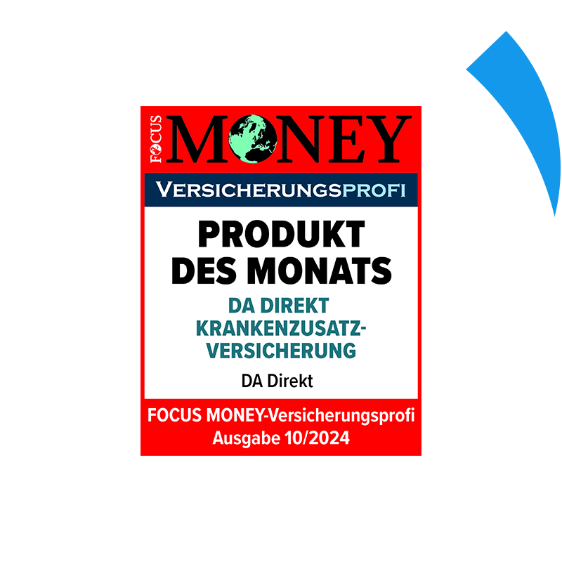 Focus Money Siegel: Produkt des Monats für die DA Direkt Krankenzusatzversicherung