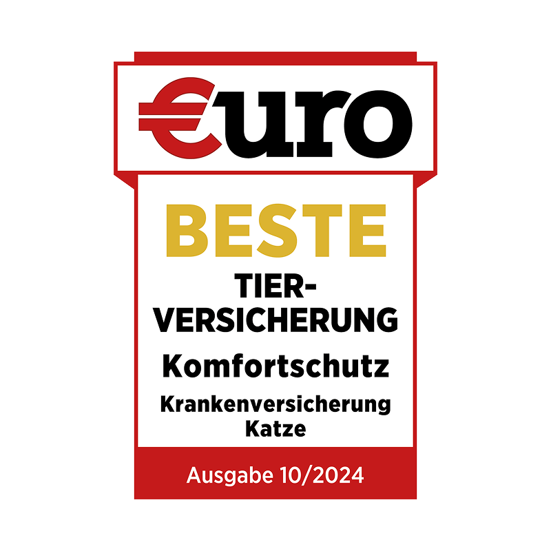 €uro-Magazin Siegel: Beste Tierversicherung für den Komfortschutz der DA Direkt Katzenkrankenversicherung