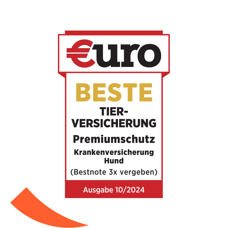 €uro-Magazin Siegel: Beste Tierversicherung für den Premiumschutz der DA Direkt Hundekrankenversicherung
