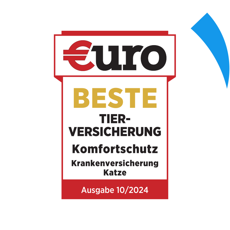 €uro-Magazin Siegel: Beste Tierversicherung für den Komfortschutz der DA Direkt Katzenkrankenversicherung