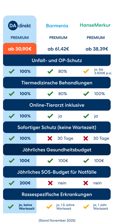 Katzenversicherungen im Vergleich.