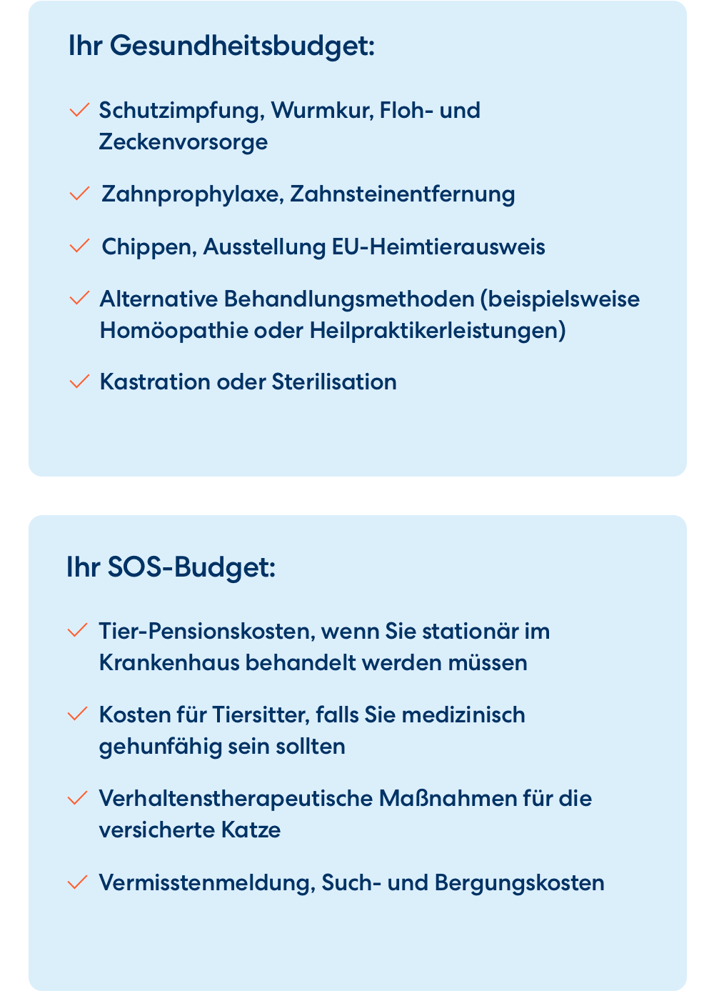 Vorteilsbudgets bei der DA Direkt Tierkrankenversicherung