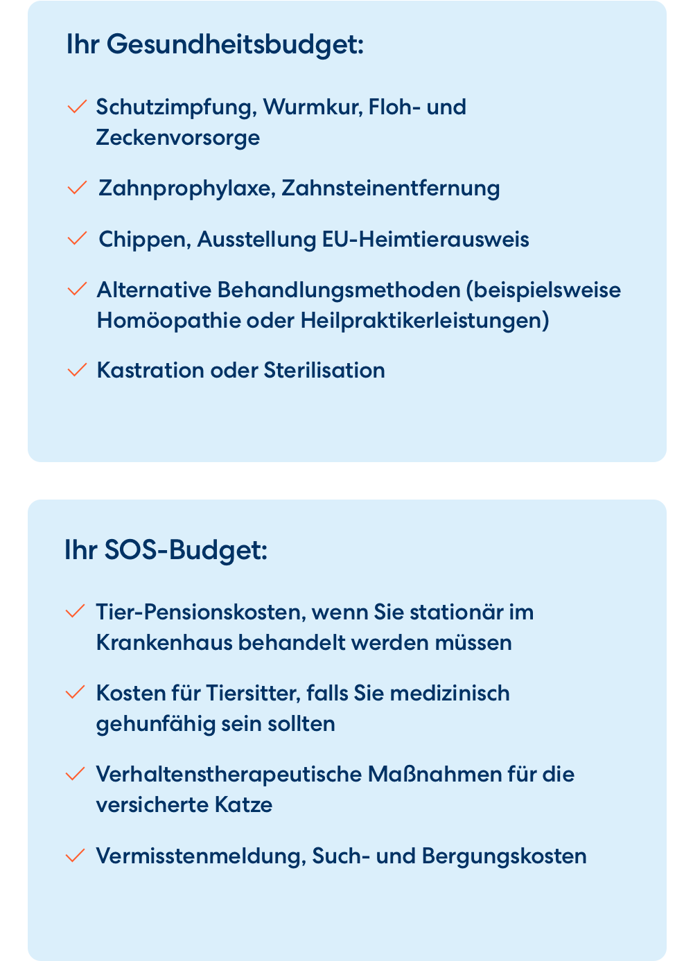 Vorteilsbudgets bei der DA Direkt Tierkrankenversicherung